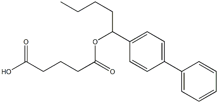 Glutaric acid hydrogen 1-[1-(4-biphenylyl)pentyl] ester Struktur