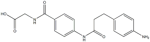 [N-[4-[3-(4-Aminophenyl)propanoylamino]benzoyl]amino]acetic acid Struktur