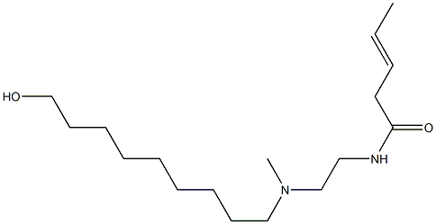 N-[2-[N-(9-Hydroxynonyl)-N-methylamino]ethyl]-3-pentenamide Struktur