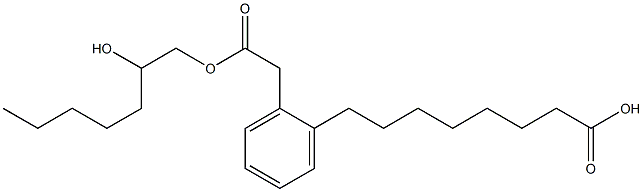 Heptane-1,2-diol 1-(phenylacetate)2-octanoate Struktur