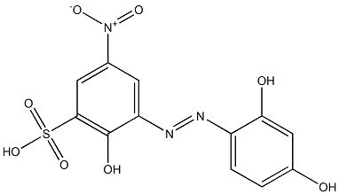 2,2',4'-Trihydroxy-5-nitroazobenzene-3-sulfonic acid Struktur