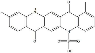 5,7,12,14-Tetrahydro-1,10-dimethyl-7,14-dioxoquino[2,3-b]acridine-5-sulfonic acid Struktur