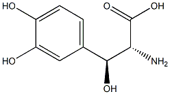 (2R,3S)-2-Amino-3-(3,4-dihydroxyphenyl)-3-hydroxypropionic acid Struktur