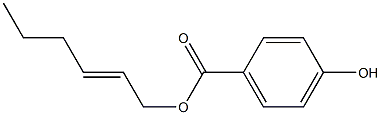 4-Hydroxybenzoic acid 2-hexenyl ester Struktur