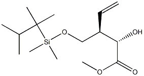 (2S,3R)-2-Hydroxy-3-[[[(1,1,2-trimethylpropyl)dimethylsilyl]oxy]methyl]-4-pentenoic acid methyl ester Struktur