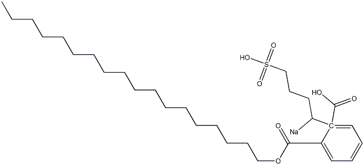 Phthalic acid 1-octadecyl 2-(1-sodiosulfobutyl) ester Struktur