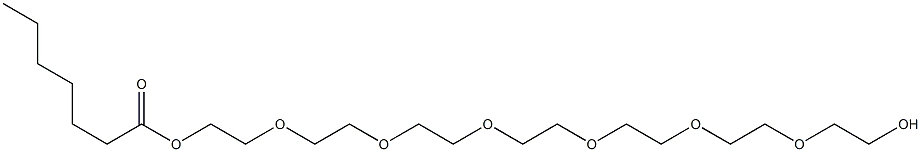 Heptanoic acid 2-[2-[2-[2-[2-[2-(2-hydroxyethoxy)ethoxy]ethoxy]ethoxy]ethoxy]ethoxy]ethyl ester Struktur