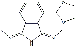 2,3-Dihydro-1,3-bis(methylimino)-7-(1,3-dioxolan-2-yl)-1H-isoindole Struktur