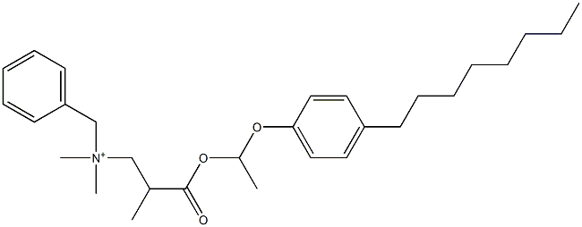 N,N-Dimethyl-N-benzyl-N-[2-[[1-(4-octylphenyloxy)ethyl]oxycarbonyl]propyl]aminium Struktur