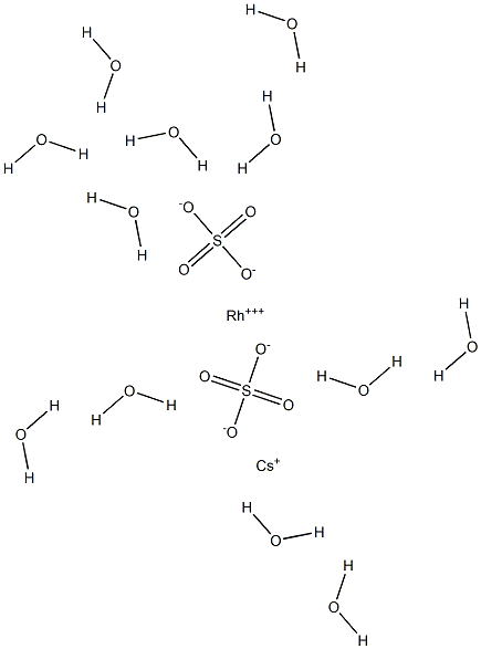 Cesium rhodium(III) disulfate dodecahydrate Struktur