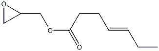 4-Heptenoic acid (oxiran-2-yl)methyl ester Struktur