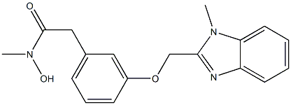 [3-(1-Methyl-1H-benzimidazol-2-ylmethoxy)phenyl]acetohydroxamic acid methyl ester Struktur