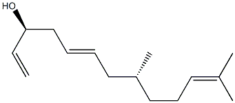 (1S,6R)-1-Ethenyl-6,10-dimethyl-3,9-undecadien-1-ol Struktur