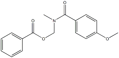 Benzoic acid [[4-methoxybenzoyl](methyl)amino]methyl ester Struktur