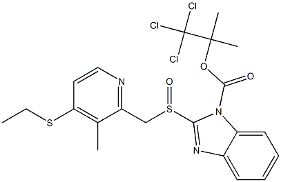 2-[[(4-Ethylthio-3-methyl-2-pyridinyl)methyl]sulfinyl]-1H-benzimidazole-1-carboxylic acid 2,2,2-trichloro-1,1-dimethylethyl ester Struktur