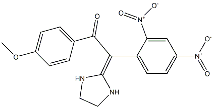 2-[(2,4-Dinitrophenyl)(4-methoxybenzoyl)methylene]imidazolidine Struktur