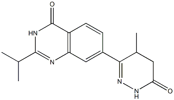 2-Isopropyl-7-[(1,4,5,6-tetrahydro-4-methyl-6-oxopyridazin)-3-yl]quinazolin-4(3H)-one Struktur