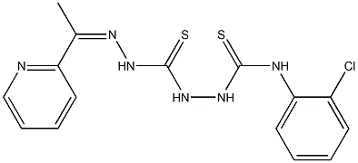 1-[[2-Chloroanilino]thioxomethyl]-5-[1-(2-pyridinyl)ethylidene]thiocarbonohydrazide Struktur