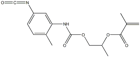 Methacrylic acid 2-[(5-isocyanato-2-methylphenyl)carbamoyloxy]-1-methylethyl ester Struktur