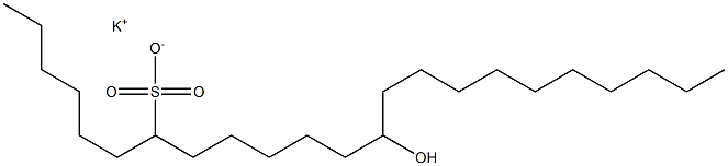 13-Hydroxytricosane-7-sulfonic acid potassium salt Struktur