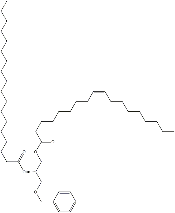 [S,(+)]-3-O-Benzyl-1-O-oleoyl-2-O-stearoyl-L-glycerol Struktur