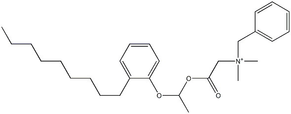 N,N-Dimethyl-N-benzyl-N-[[[1-(2-nonylphenyloxy)ethyl]oxycarbonyl]methyl]aminium Struktur