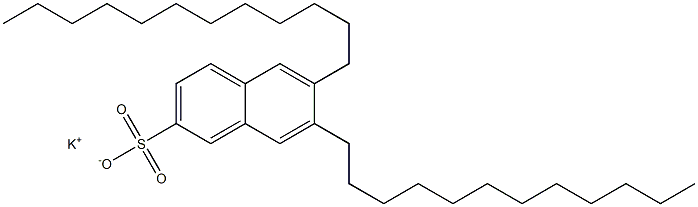 6,7-Didodecyl-2-naphthalenesulfonic acid potassium salt Struktur