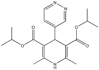 1,4-Dihydro-2,6-dimethyl-4-(4-pyridazinyl)pyridine-3,5-dicarboxylic acid diisopropyl ester Struktur