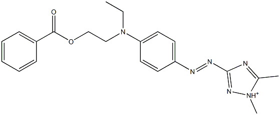 3-[[4-[[2-(Benzoyloxy)ethyl]ethylamino]phenyl]azo]-1,5-dimethyl-1H-1,2,4-triazole-1-cation Struktur