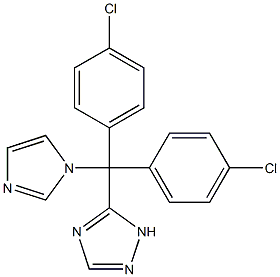 5-[Bis(4-chlorophenyl)(1H-imidazol-1-yl)methyl]-1H-1,2,4-triazole Struktur