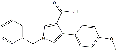 1-Benzyl-4-(4-methoxyphenyl)-1H-pyrrole-3-carboxylic acid Struktur