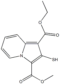 1-Ethoxycarbonyl-3-methoxycarbonylindolizine-2-thiol Struktur