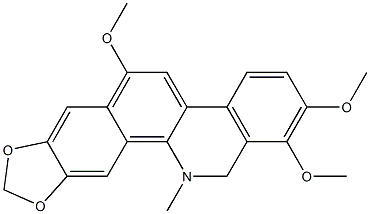 1,2,6-Trimethoxy-12-methyl-12,13-dihydro[1,3]benzodioxolo[5,6-c]phenanthridine Struktur