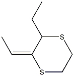 2-Ethylidene-3-ethyl-1,4-dithiane Struktur