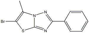 2-Phenyl-6-methyl-5-bromothiazolo[3,2-b][1,2,4]triazole Struktur