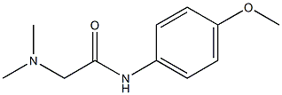 2-Dimethylamino-N-(p-methoxyphenyl)acetamide Struktur