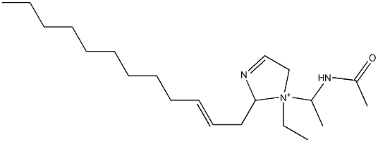 1-[1-(Acetylamino)ethyl]-2-(2-dodecenyl)-1-ethyl-3-imidazoline-1-ium Struktur