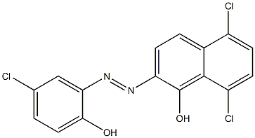 5,8-Dichloro-2-(5-chloro-2-hydroxyphenylazo)-1-naphthol Struktur