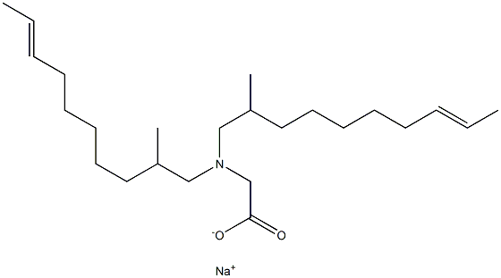 N,N-Bis(2-methyl-8-decenyl)aminoacetic acid sodium salt Struktur