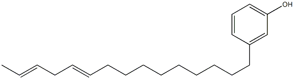 3-(10,13-Pentadecadienyl)phenol Struktur