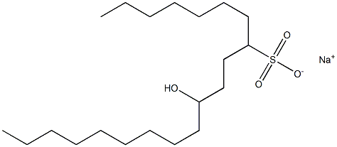 11-Hydroxyicosane-8-sulfonic acid sodium salt Structure