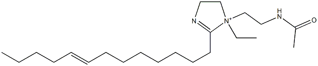 1-[2-(Acetylamino)ethyl]-1-ethyl-2-(8-tridecenyl)-2-imidazoline-1-ium Struktur