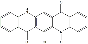 5,6-Dichloro-5,12-dihydroquino[2,3-b]acridine-7,14-dione Struktur