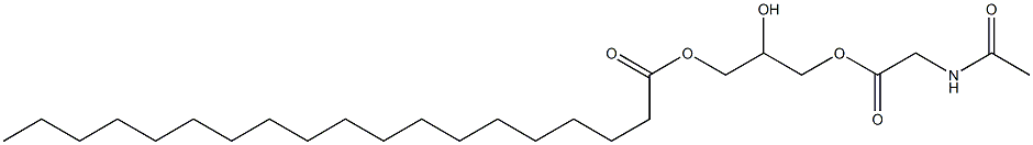 1-[(N-Acetylglycyl)oxy]-2,3-propanediol 3-nonadecanoate Struktur