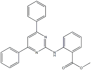 2-(4,6-Diphenylpyrimidin-2-ylamino)benzoic acid methyl ester Struktur