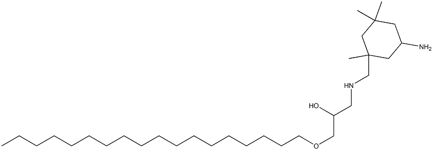 3-[[N-(2-Hydroxy-3-octadecyloxypropyl)amino]methyl]-3,5,5-trimethylcyclohexylamine Struktur