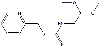 N-(2,2-Dimethoxyethyl)dithiocarbamic acid (2-pyridinylmethyl) ester Struktur