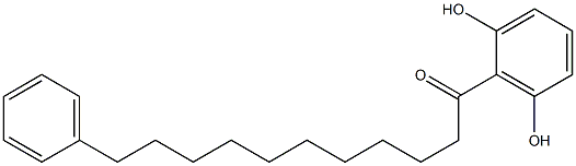 1-(2,6-Dihydroxyphenyl)-11-phenylundecan-1-one Struktur