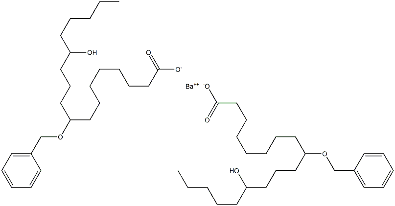 Bis(9-benzyloxy-13-hydroxystearic acid)barium salt Struktur