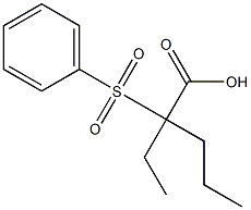 2-Ethyl-2-phenylsulfonylpentanoic acid Struktur